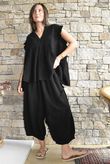 Tasha Cushion Cotton Driftwood Bloom Pant Black